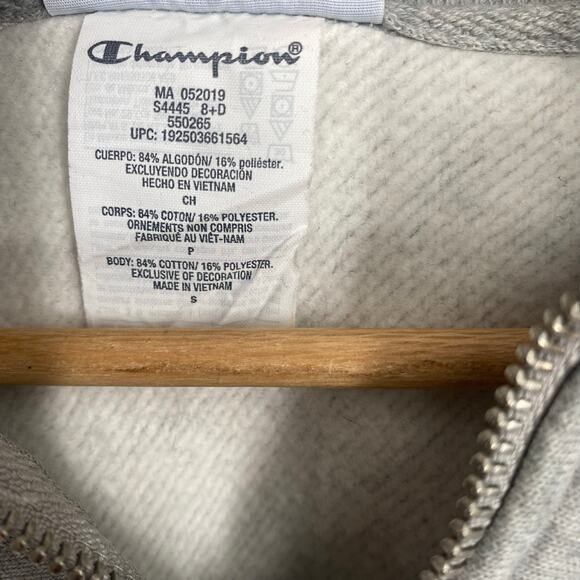 Champion Reverse Weave Men’s Small Gray Athletic Sports Active Outdoor Pullover - Picture 4 of 8